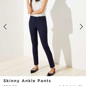 LOFT Modern Skinny Ankle pants BLACK